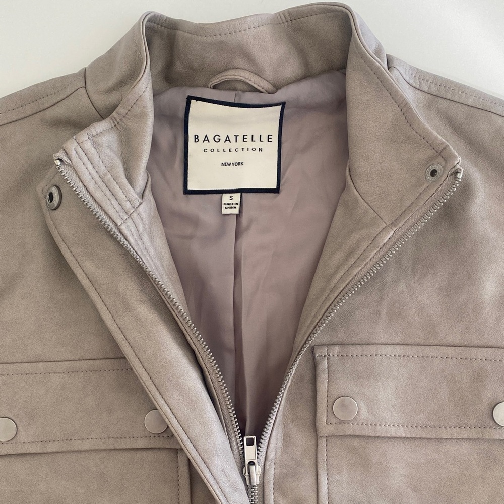 Women’s Grey Faux Leather Vest - Picture 4 of 4